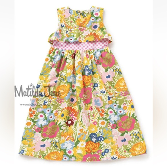 New Matilda Jane Brand Far Out Maxi Dress Girls Teen Size 12 Floral Flower NWT